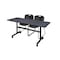 Kobe FlipTop Table, 60" W, 29" H, Laminate Top, Gray MKFT6024GY44BK - alternate 1
